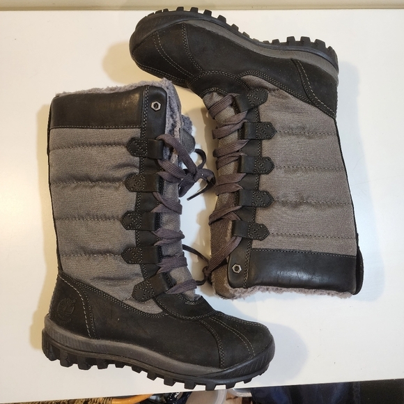 TIMBERLAND Mt. HAYES Women's Tall Waterproof insulated Snow Two Tones size 6 - Picture 6 of 11
